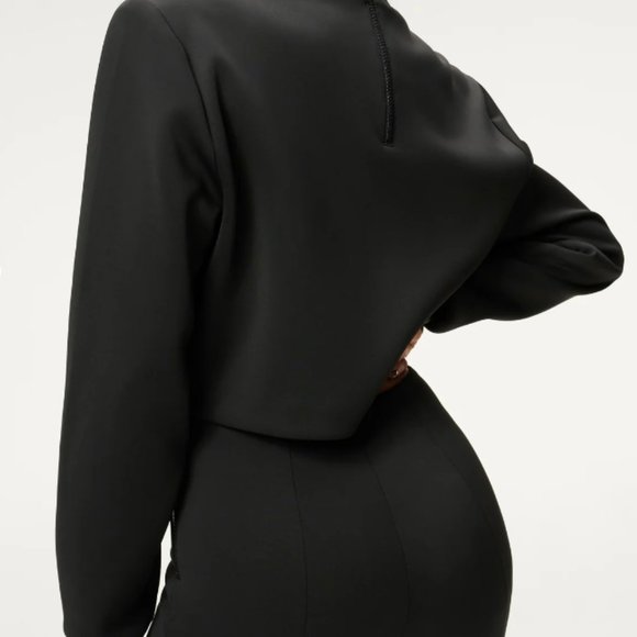 Good American WOMENS Cropped Scuba Sweatshirt Sz. M *NWT - Picture 2 of 4